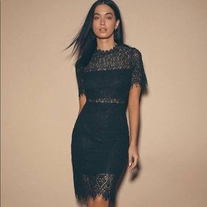 Lulus Remarkable Black Lace Dress